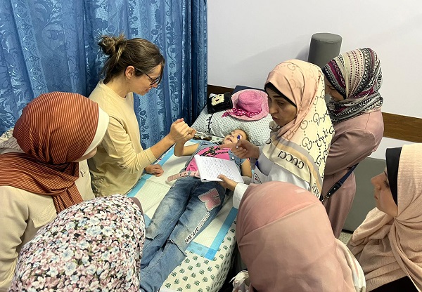 Celia Stubbs in Shifa hospital, Gaza
