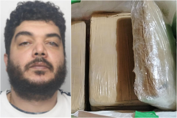 Anes Troudi and some of the cocaine he supplied that was seized by police. Picture: South West Regional Organised Crime Unit
