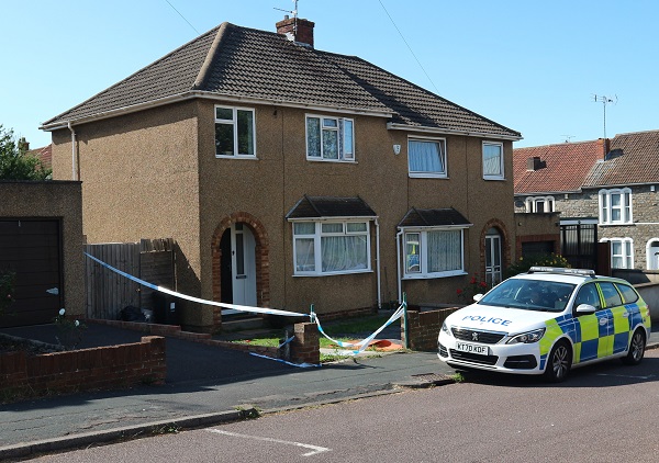 Police cordon in Hayward Road, Soundwell