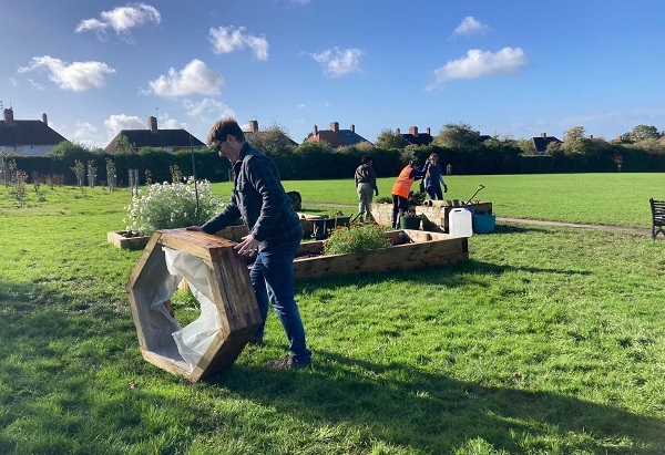 A volunteer session at Hillfields Community Garden