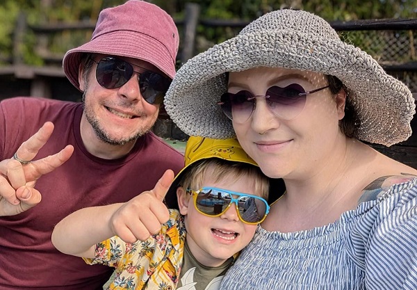 Emily Daly with husband Justin and son Rory.