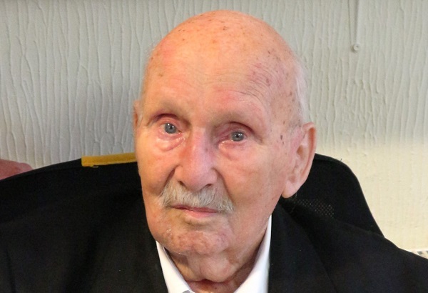 Harry Francis on his 100th birthday