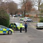 Police cordon at the approach to the crash scene from Croomes Hill. Picture: Downend Voice/Fishponds Voice
