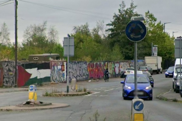 The fire station site is now boarded up.