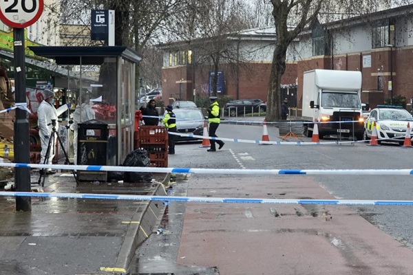 Police at the scene of a fatal knife attack in Stapleton Road, St Jude's, on February 3 2026.