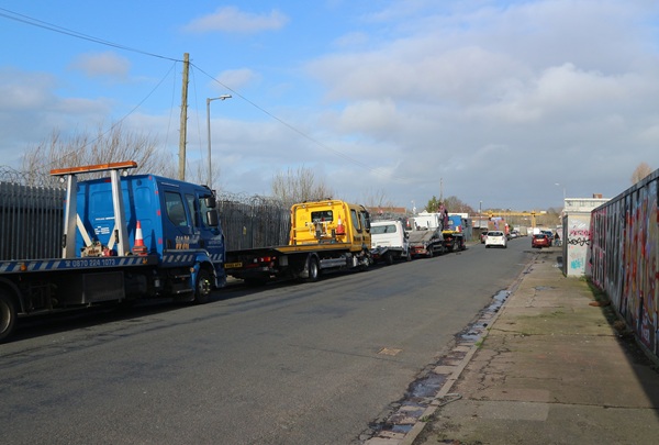Goodneaston Road cleared of caravans on February 22, 2026