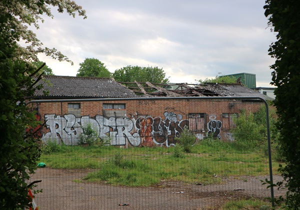 The damaged building in Hillfields Park was fenced off after the fire